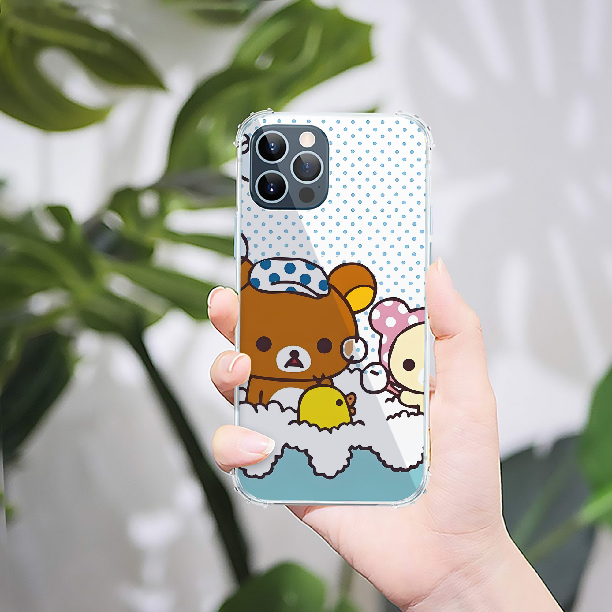 （画像用） リラックマ リラックマ キイロイトリ Rilakkuma Korilakkuma Kiiroitori 【iPhone 12シリーズ対応】透明スマホケース（クリアソフトケース）
